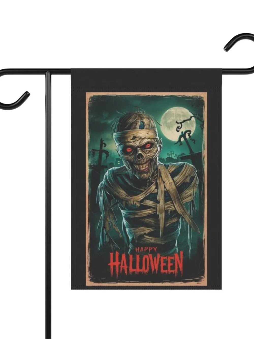 Mummy Zombie Halloween Garden Flag Spooky Outdoor Decor